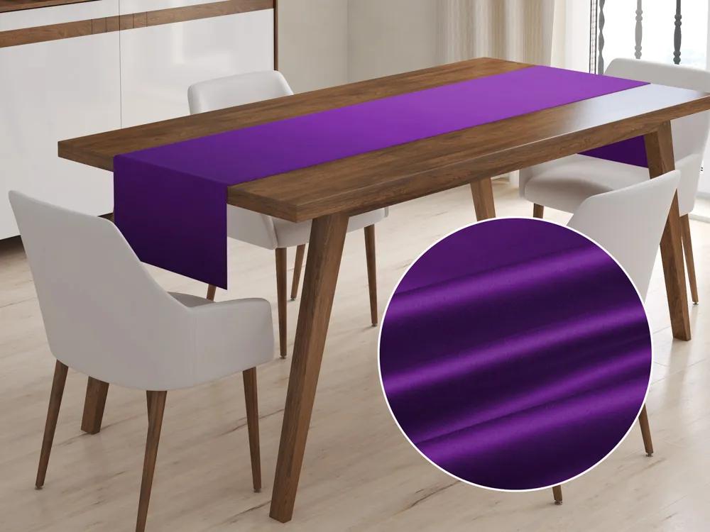 Biante Saténový behúň na stôl polyesterový Satén LUX-L044 Žiarivo fialový 20x180 cm
