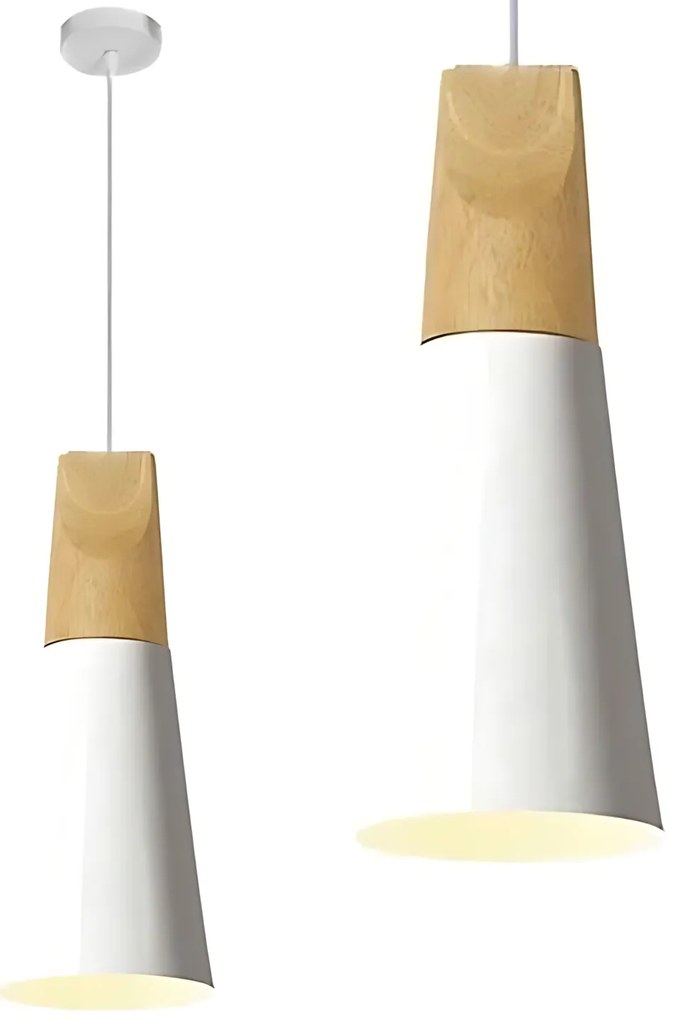 Toolight Toolight, stropné svietidlo SCANDI B APP058-1CP, biela-hnedá, OSW-00151