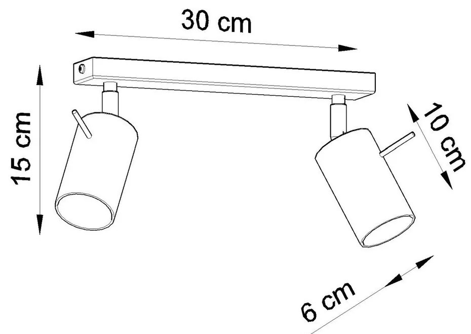 Drevené stropné svietidlo Sollux Ludwik