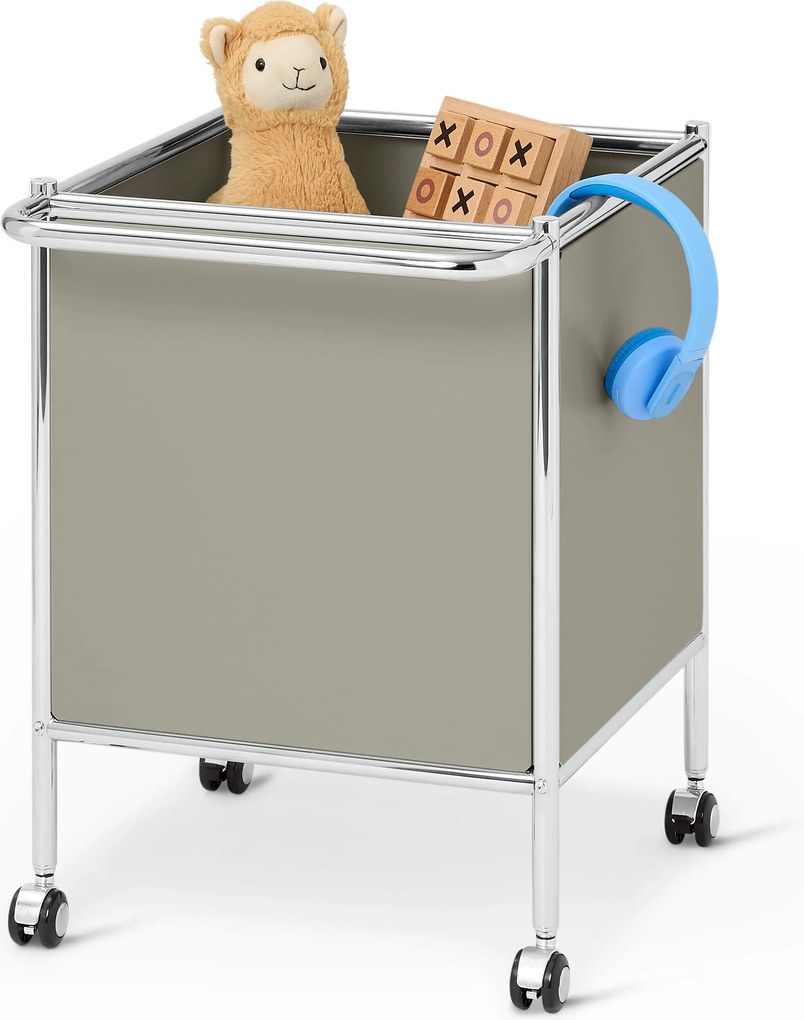 Kovový bočný vozík »CN3 Kids« s kolieskami, svetlosivý