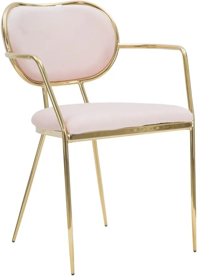 Sada 2 ružových stoličiek so železnou konštrukciou Mauro Ferretti Sedia Glam