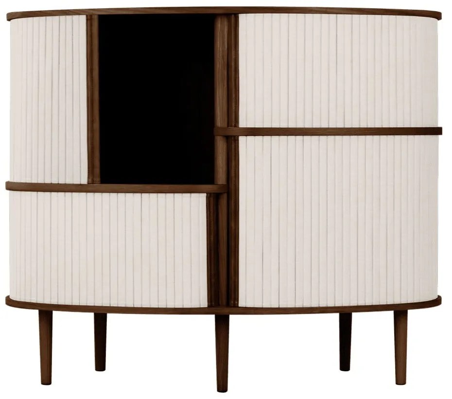 Hnedo-béžová skrinka v dekore duba s posuvnými dverami 120x100x50 cm Audacious – UMAGE