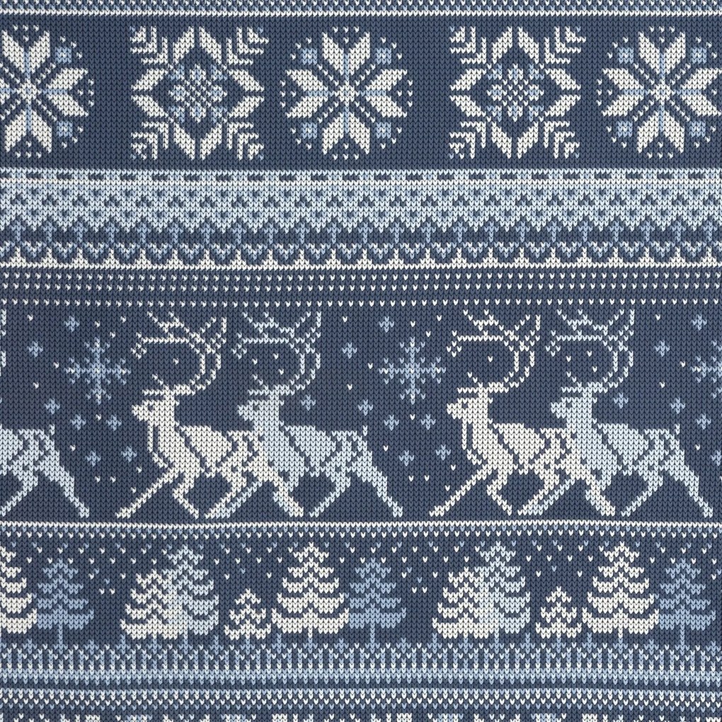 VIANOČNÉ FLANELOVÉ OBLIEČKY FJORD 200X220 CM, 1 KS 70X80 CM VZOROVANÉ