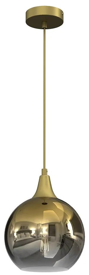 Luster na lanku MONTE 1xE27/60W/230V pr. 20 cm zlatá