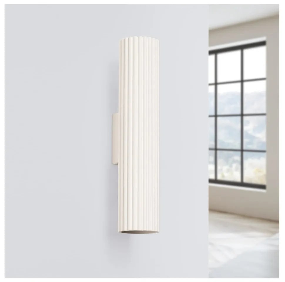 Krémovobiele nástenné svietidlo Gleam – Sollux