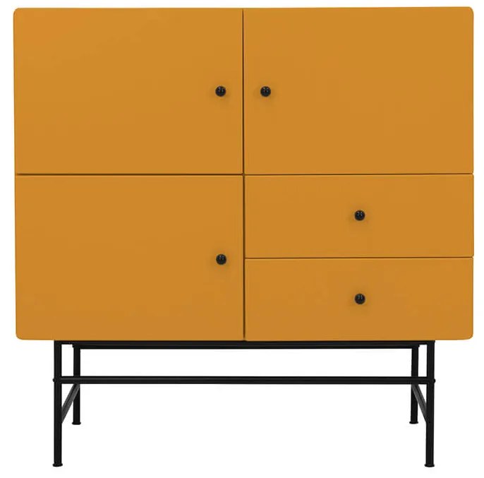 Komoda tailok 106 x 107 cm horčicová MUZZA
