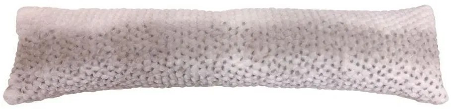 Biely plyšový dlhý vankúš Curly Teddy White Off - 90*13*20cm