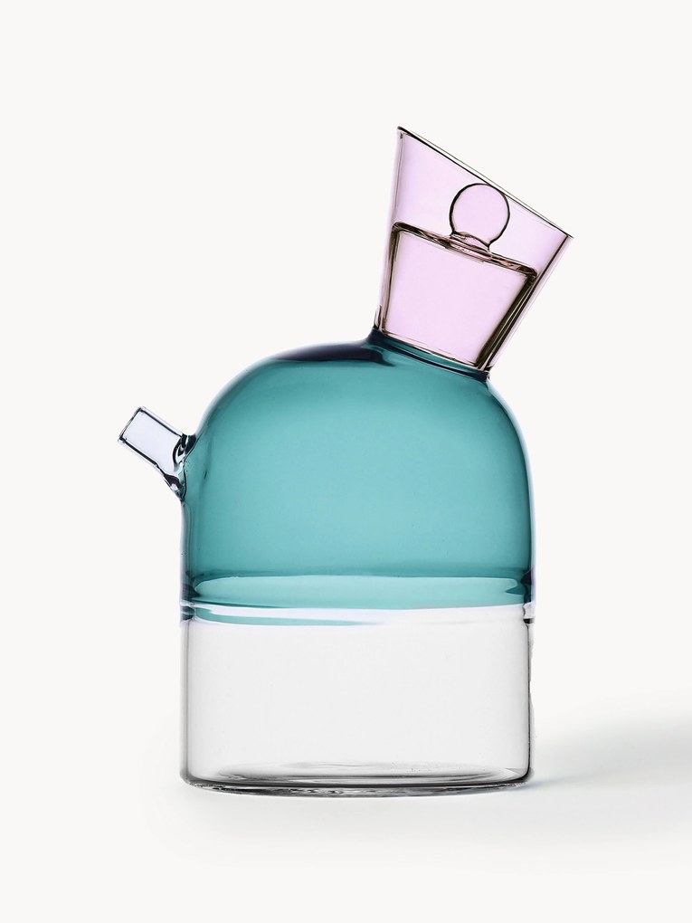 Ručne vyrobený dávkovač na ocot a olej z borosilikátového skla Travasi