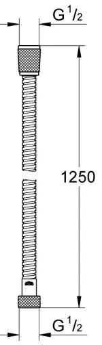 GROHE 22106000 - Sprchová hadica VITALIOFLEX METAL LONG-LIFE 1250 mm chróm