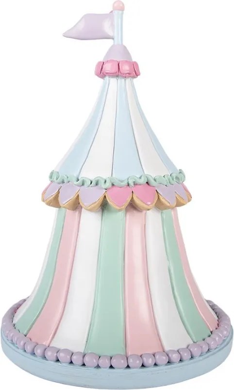 Vianočné dekorácie figúrka cirkusový stan Pastel Christmas Chic - Ø 20*29 cm