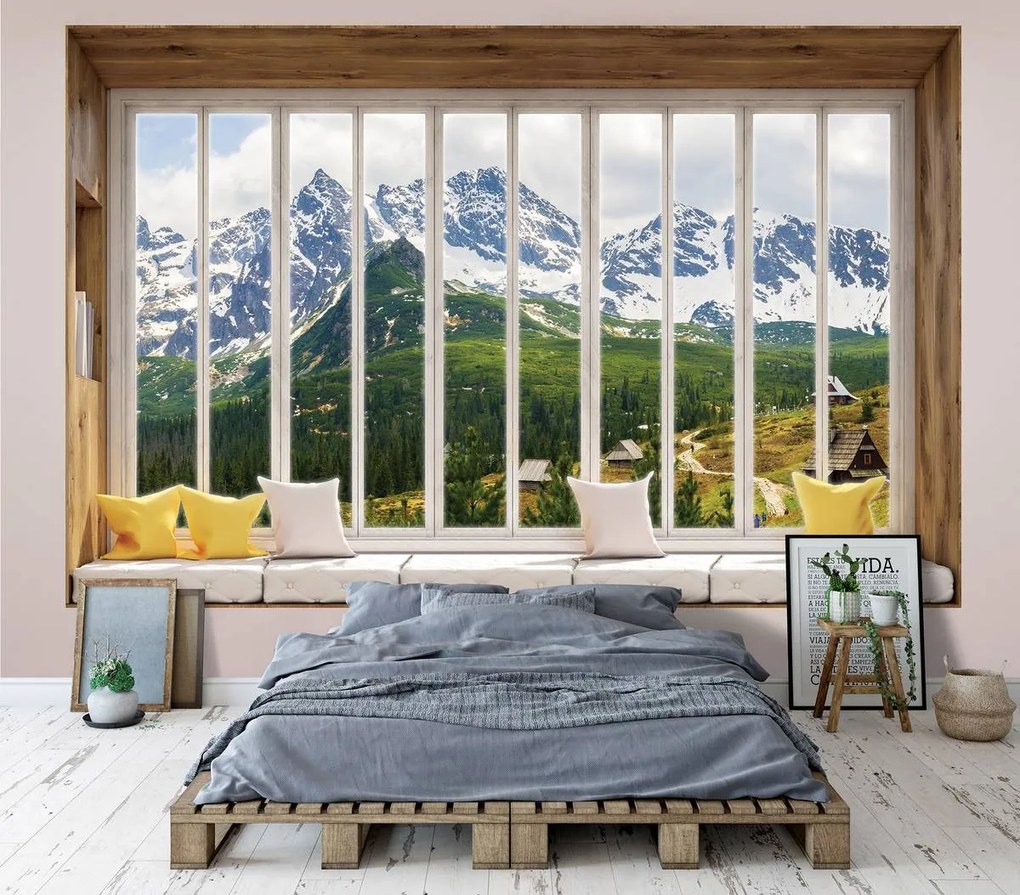 Fototapeta - Výhľad na hory (152,5x104 cm)