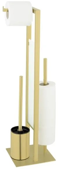WENKO 26034100 - Sada na WC RIVALTA 18x70 cm nerez/zlatá/biela/čierna