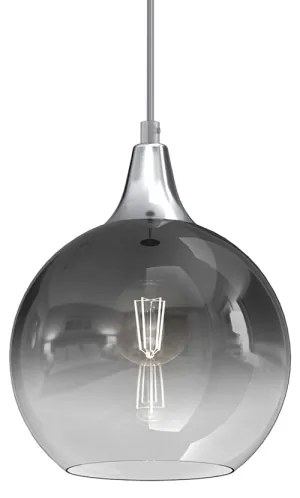 Luster na lanku MONTE 1xE27/60W/230V pr. 20 cm matný chróm