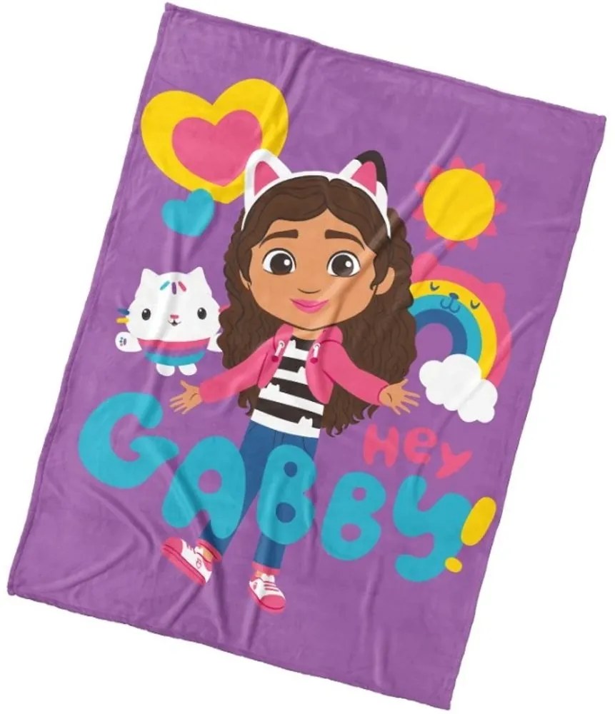 Coral fleece deka Gábinin kúzelný domček – motív Ahoj Gábi - 150 x 200 cm