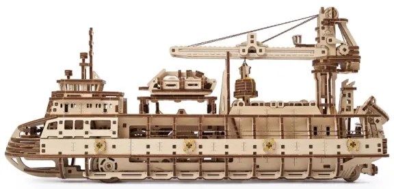 Ugears - 3D drevenené mechanické puzzle Výzkumná loď