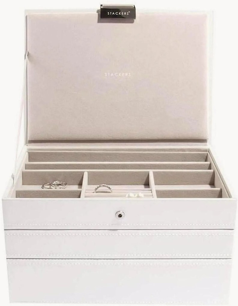 Šperkovnica Classic White & Silver, 3 ks