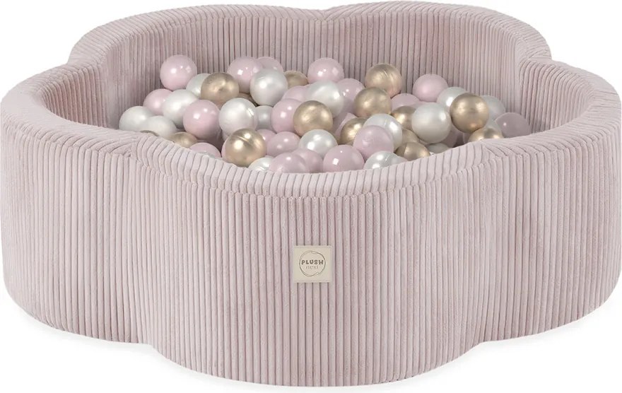 Suchý bazén kvietok – ružový menčester 95×30 cm + 200 guličiek