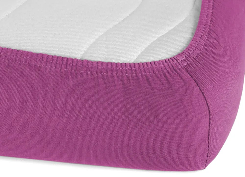 Jersey napínacie prestieradlo na vysoký matrac JR-009 Orgovánové 80 x 200 - výška 30 cm