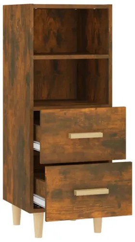 vidaXL Komoda dymový dub 34,5x34x90 cm spracované drevo-