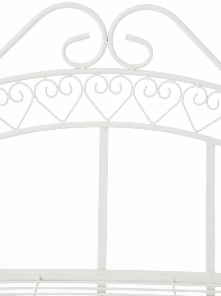 Kovová polica regál Anja - Biela