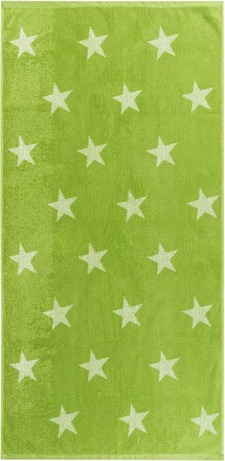 JAHU Osuška Stars zelená, 70 x 140 cm
