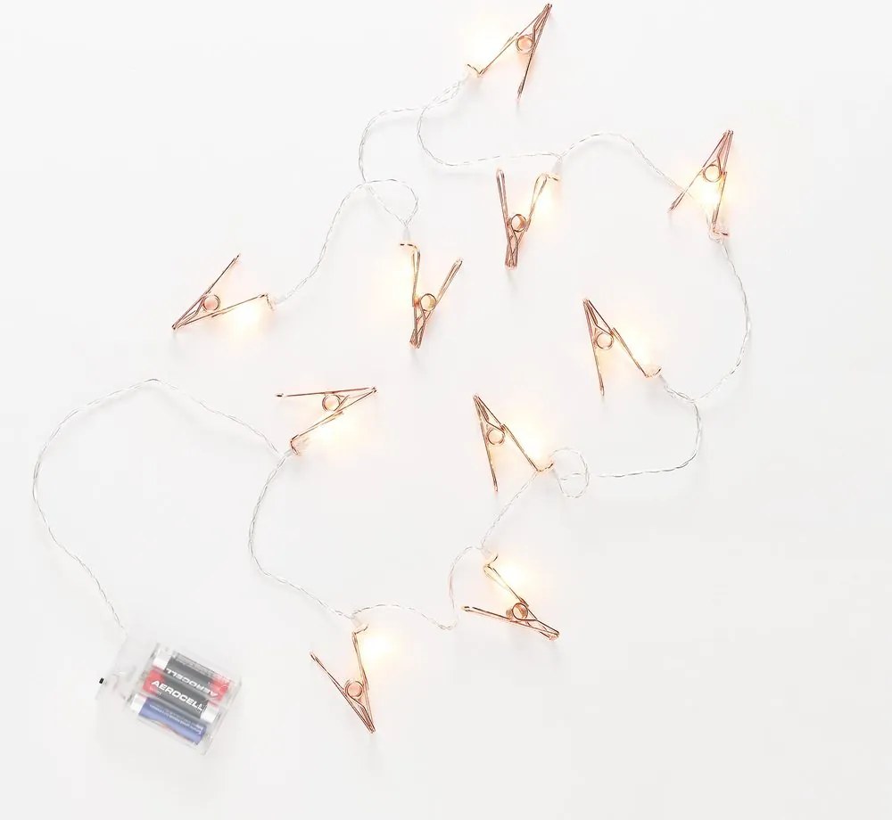 CLIP COUTURE LED Svetelná reťaz s USB s klipsami 10 svetiel