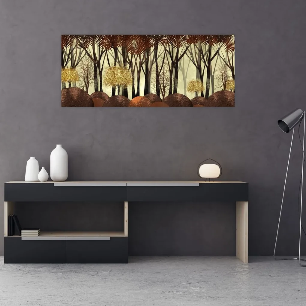 Obraz - Dekoratívne les (120x50 cm)