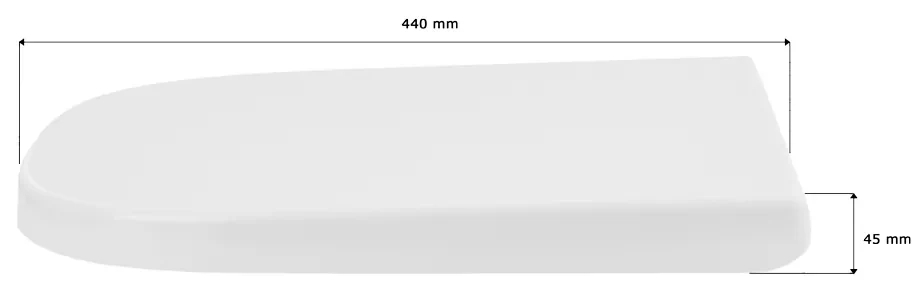 Gamma Lumino, toaletné WC sedátko 445x345mm z PP s pomalým zatváraním, biela, GAM-LUMINO