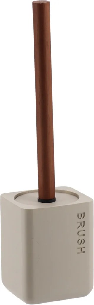 Sada kúpeľňových doplnkov Salva, béžová/s drevenými prvkami