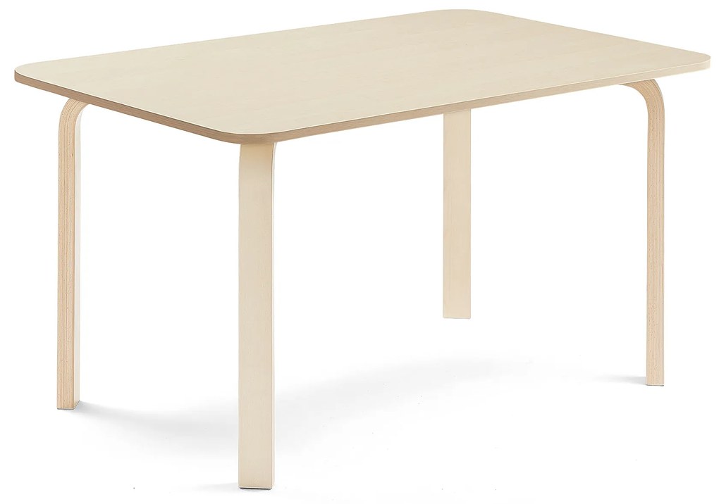 Stôl ELTON, 1200x800x640 mm, laminát - breza, breza