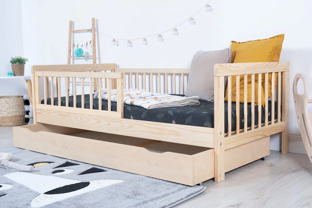 Ourbaby® 34115-0 TEDDY posteľ + úložný priestor 140x70 cm prírodná