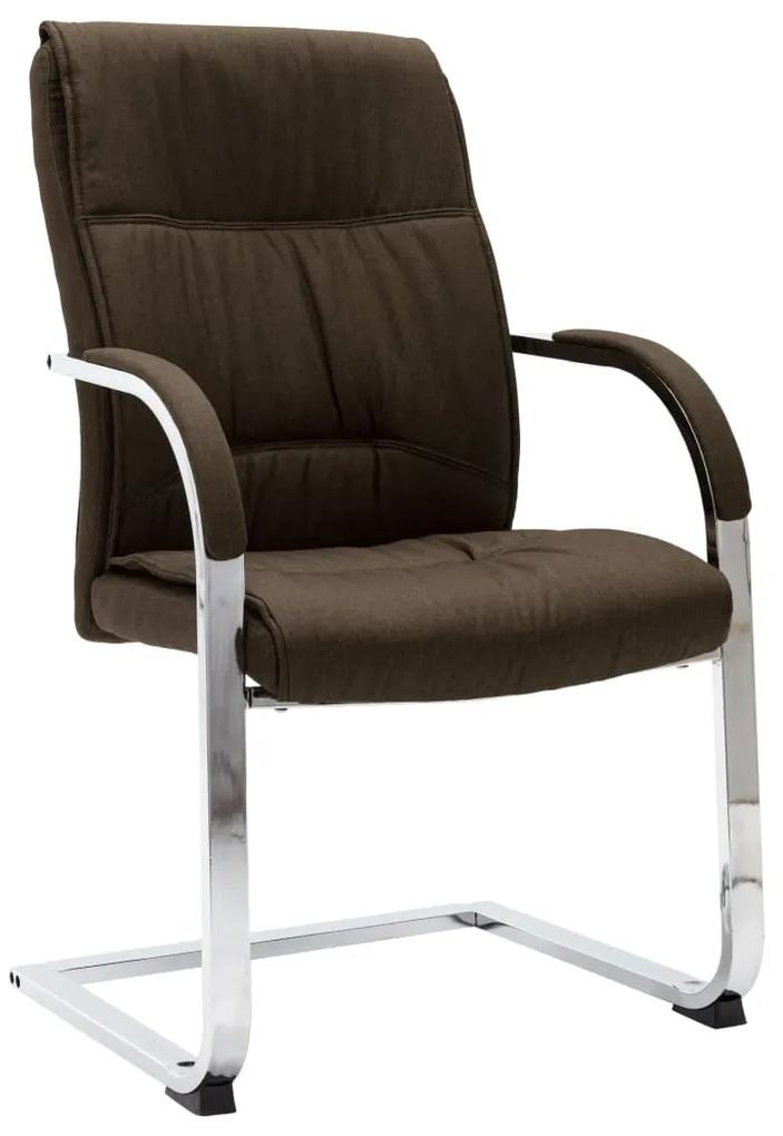 Kancelárska stolička s perovou kostrou hnedá látka