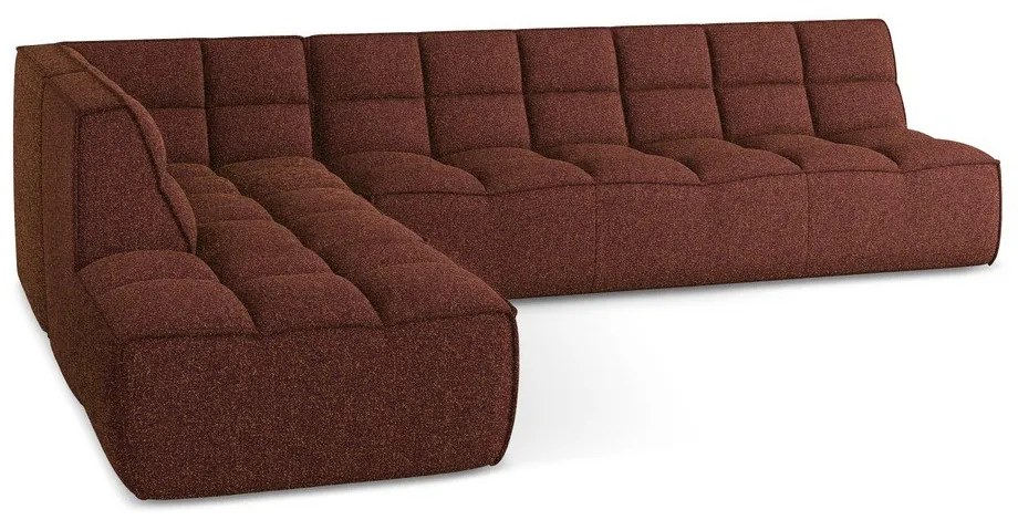 Vínovočervená modulárna rohová pohovka (variabilná) Kalai – Makamii