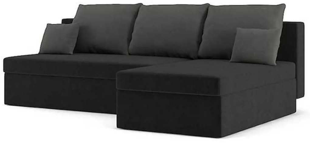 Rohová rozkladacia sedačka HAKAM, 200x75x140,haiti 17/haiti 14,pravá