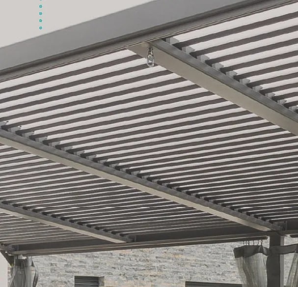 DEOKORK Záhradný hliníkový altánok LUXURY 6x3,5 m (grafit)