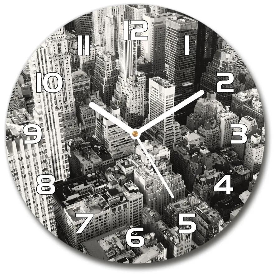 Sklenené hodiny okrúhle New York vtáčie pohľad pl_zso_30_f_93794571