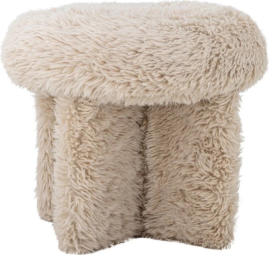 Béžový taburet z umelej kožušiny Frikka – Bloomingville