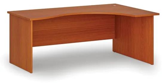 Ergonomický kancelársky pracovný stôl PRIMO WOOD, 1800 x 1200 mm, pravý, čerešňa