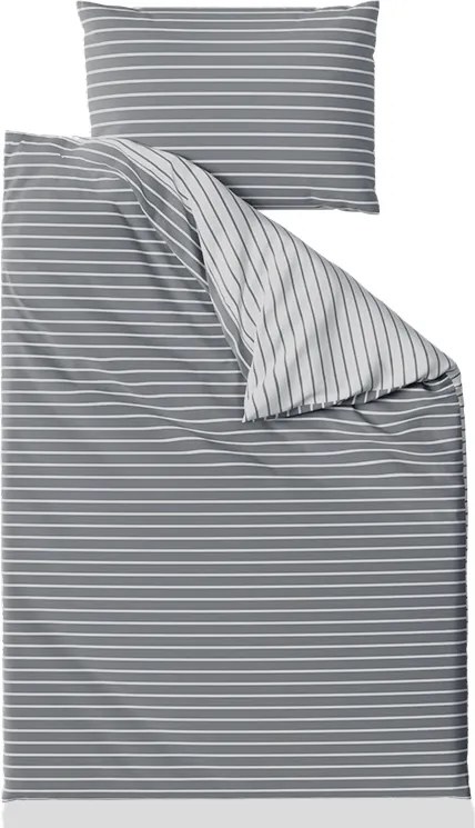 Povlečení z Renforcé bavlny CAPRIVI šedé knoflík Rozmer obliečky: 70 x 90 cm | 140 x 200 cm