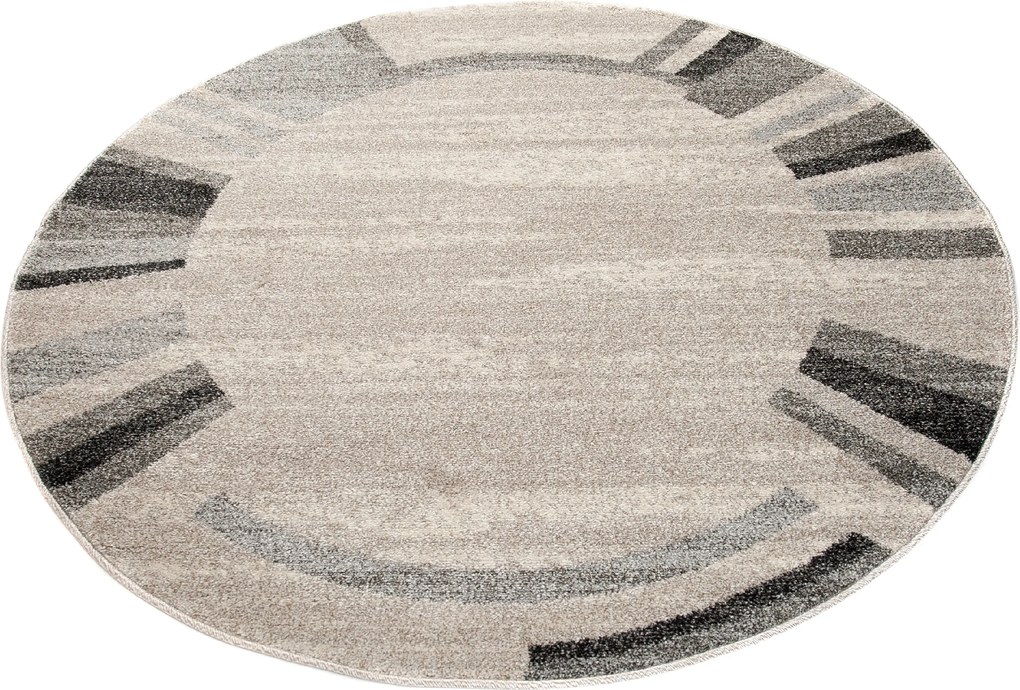 TA Koberec 3443A BÉŽOVÉ SÁRÍ KOLESO B1X Rozmer: 200x200 cm