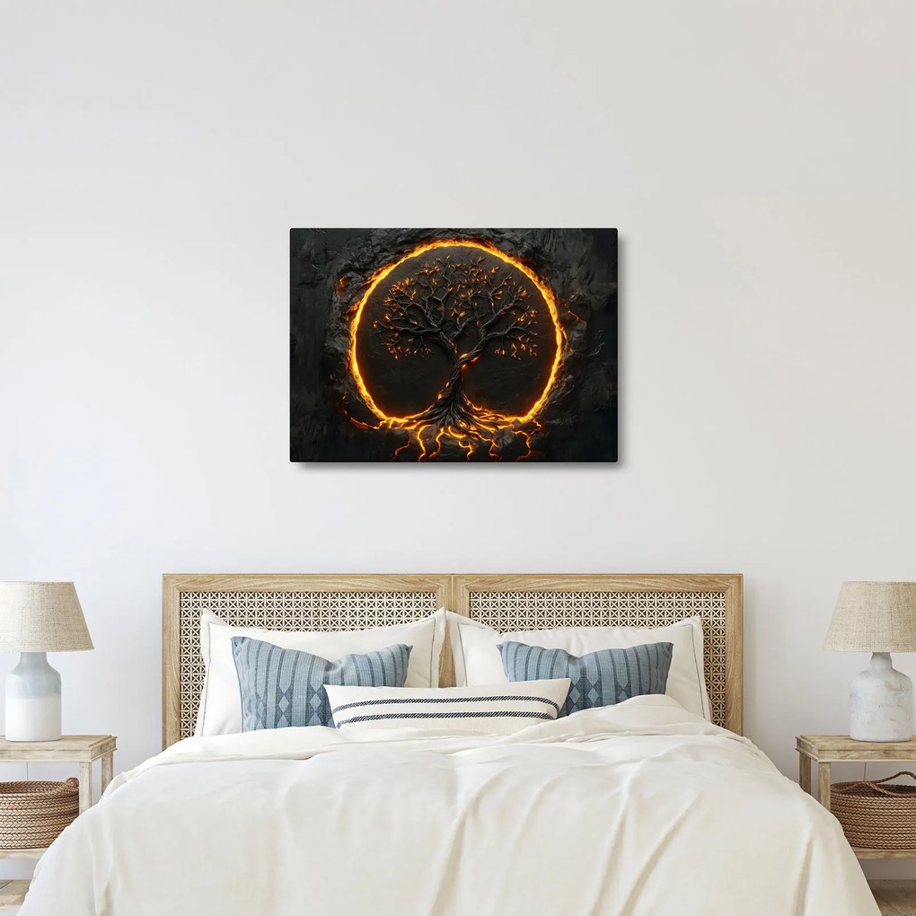 Obraz – Strom života v láve II. (70x50 cm)