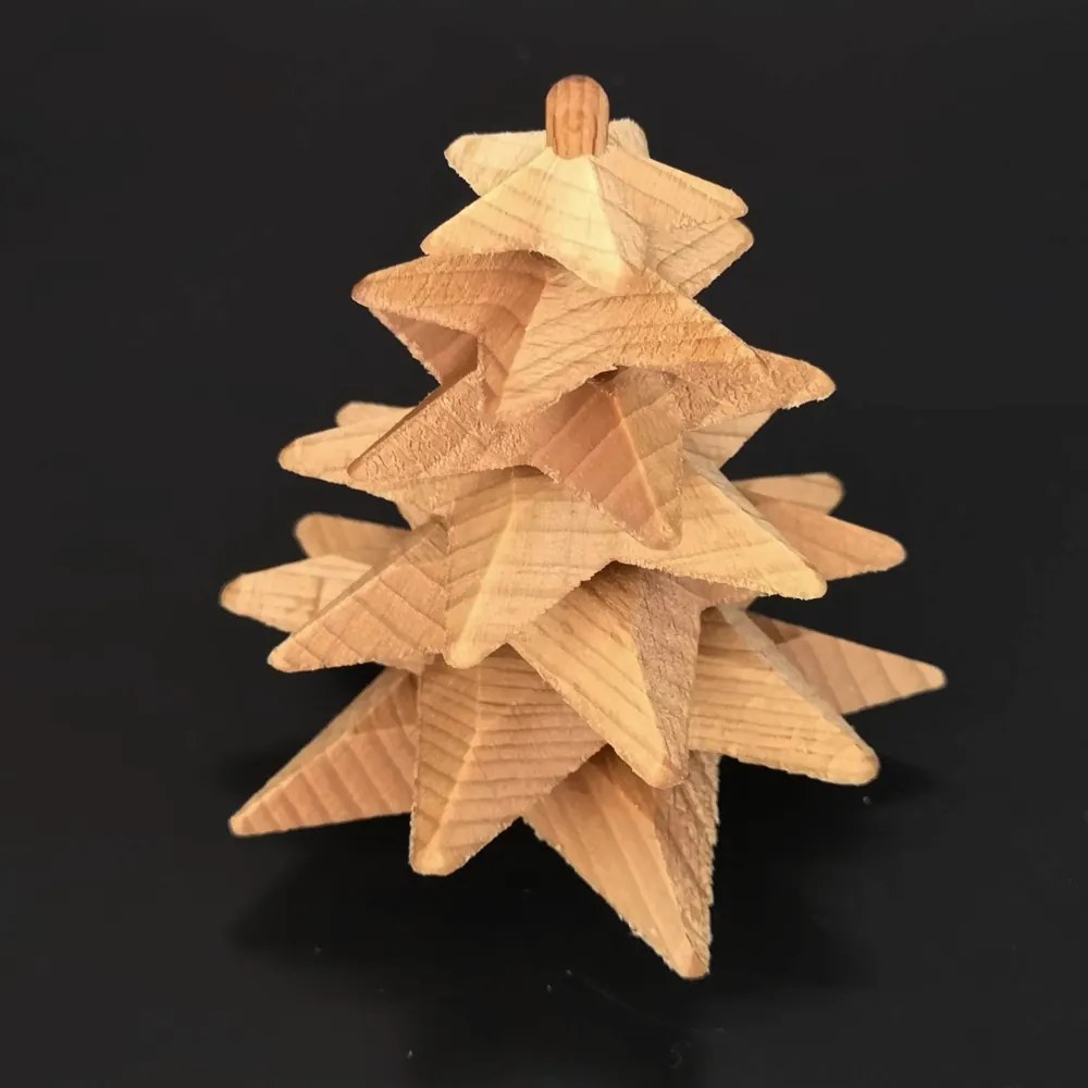 AMADEA Drevený 3D strom z masívu skladaný 9 cm