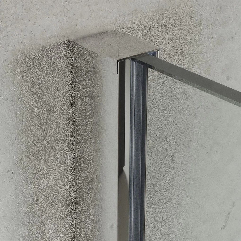 Erga Paris, sprchová zástena Walk-In 110x200 cm, 8mm sklo námraza, chrómový profil, ERG-V02-PARIS-110x200-FR-CR