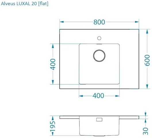 ALVEUS CZ LUXAL 20, 800x600 FLAT ( Okrajový profil plochý )
