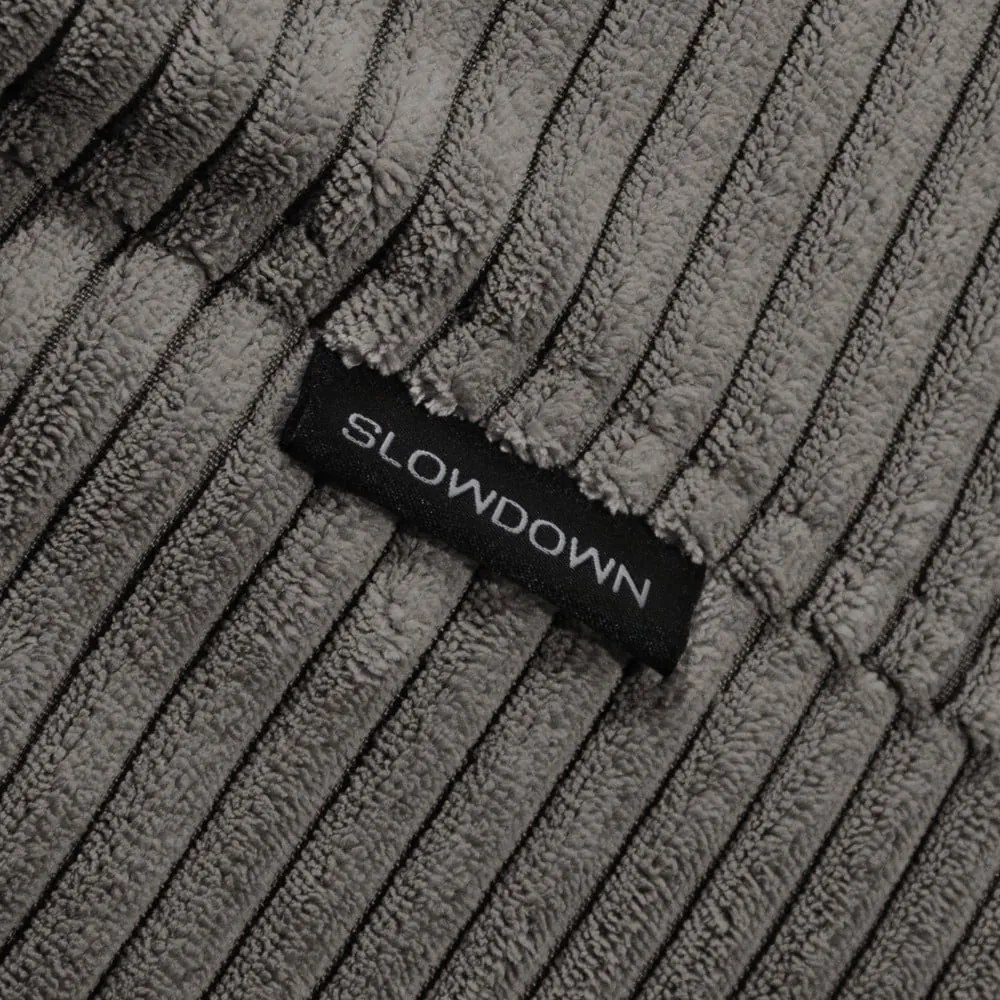 Svetlosivý menčestrový sedací vak Lounge – SLOWDOWN