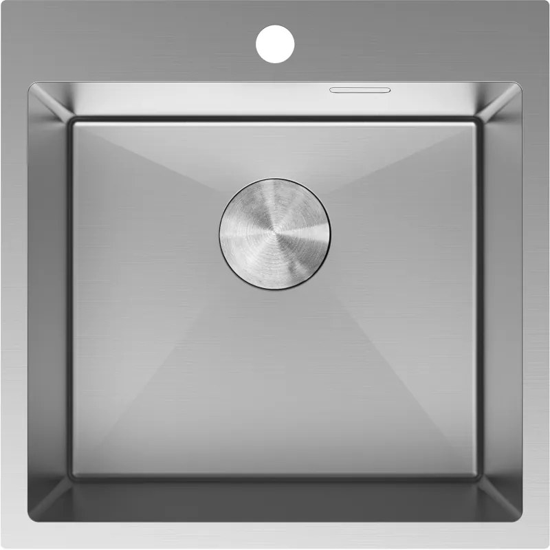 Mexen Solix, 1-komorový nerezový drez 500 x 500 mm, brúsená oceľ, 6407501000-01