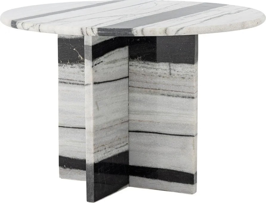 Čierno-biely mramorový okrúhly konferenčný stolík ø 61 cm Rosito – Bloomingville
