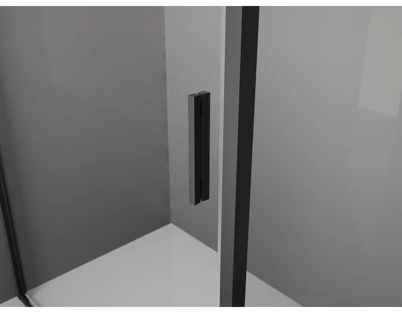 Mexen Exo, sprchovací kút s krídlovými dverami 130 x 70 cm, 6mm číre sklo, čierny profil, 819-130-070-70-00