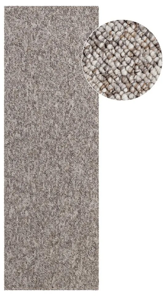 Sivý prateľný behúň 80x240 cm Rocco Taupe – Elle Decoration