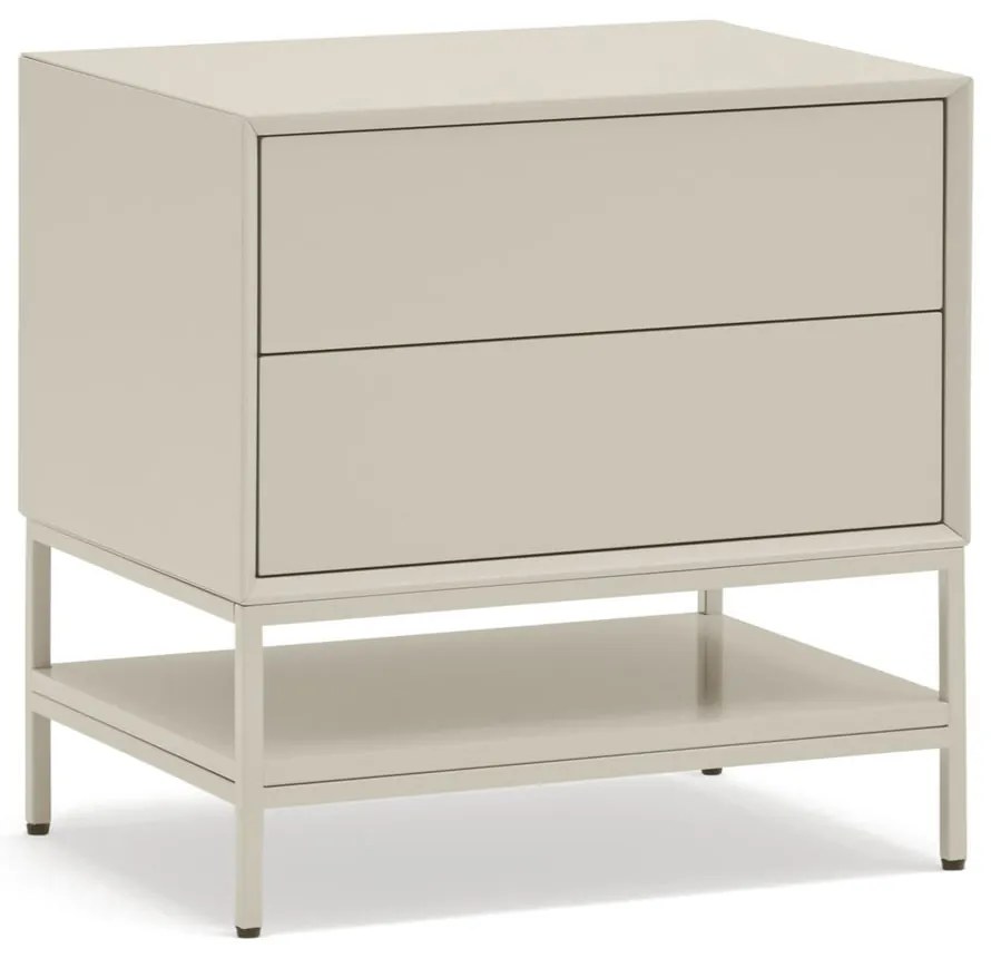 Krémový nočný stolík Platt – Teulat